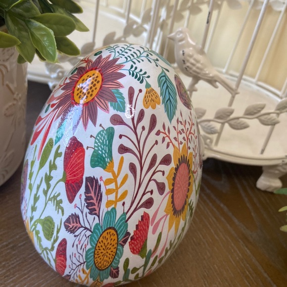 NEW! Boho Chic Farmhouse Colorful Floral Spring  Easter Egg - Picture 4 of 6